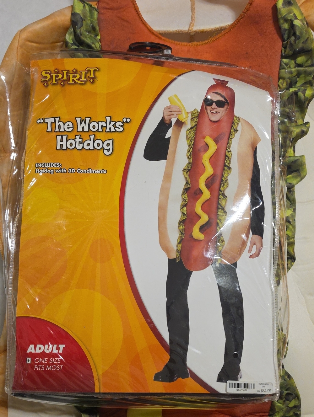 Spirit 'The Works' Hotdog Adult Costume - Red/Brown OSFM